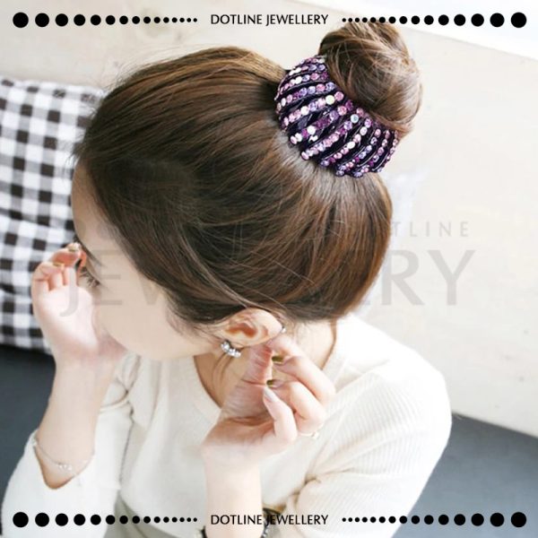 Dotline Jewellery Stylish Crystal Hair Claw, Sweet Girls Spring Summer Crystal Hair Clips, Rhinestone Ponytail Holder Hair JHC03 - Image 5