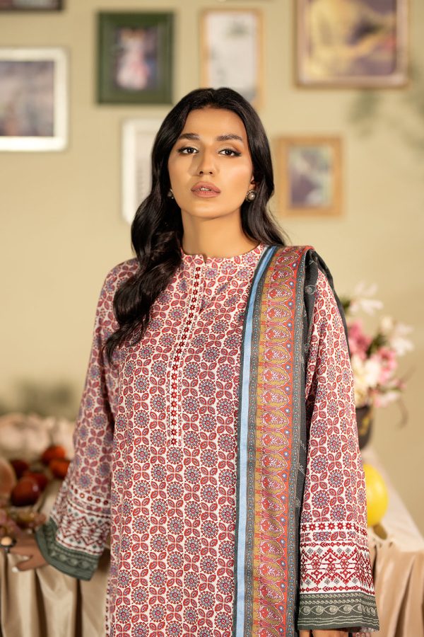 La Rosaa LWP-03 Ajrak 3 Piece - Image 3