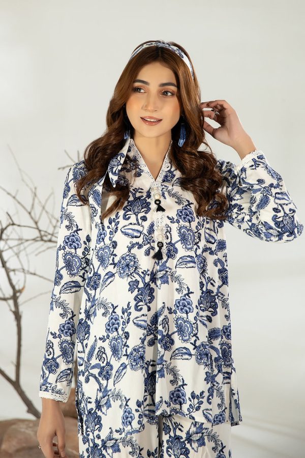 La Rosaa LA3-10 Blue Printed 2Pc - Image 2