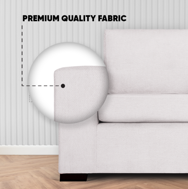 JC Buckman Chill Zone Plus Two Seater Sofa Acacia Wood Finest Imported Fabric European Design Grand Sized with 2 Years Warranty - Image 9